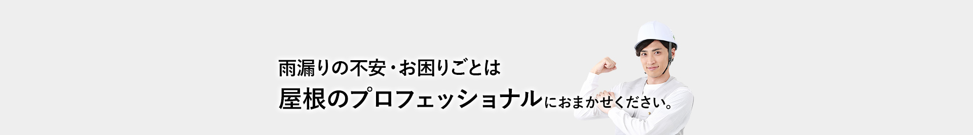 雨漏りの不安・お困りごとは屋根のプロフェッショナルにおまかせください。